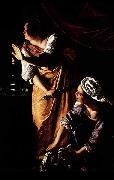 Artemisia  Gentileschi Judith Maidservant DIA Spain oil painting artist